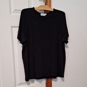 Elegant Black Short Sleeve Women's Tee